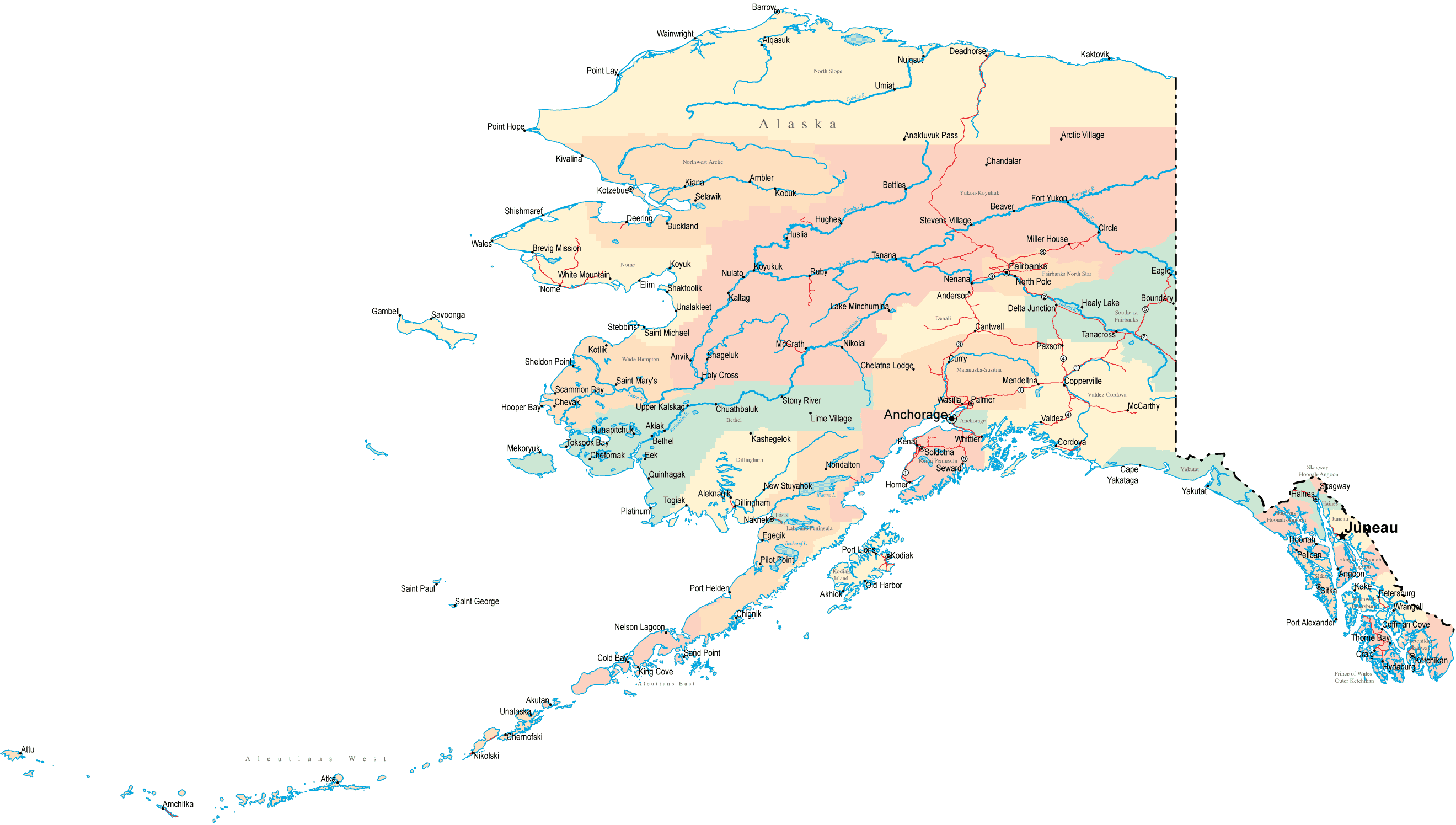 Folded Alaska Map with Northwest Canada Details about   Alaska Road Map Ships worldwide 