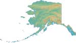Alaska relief map